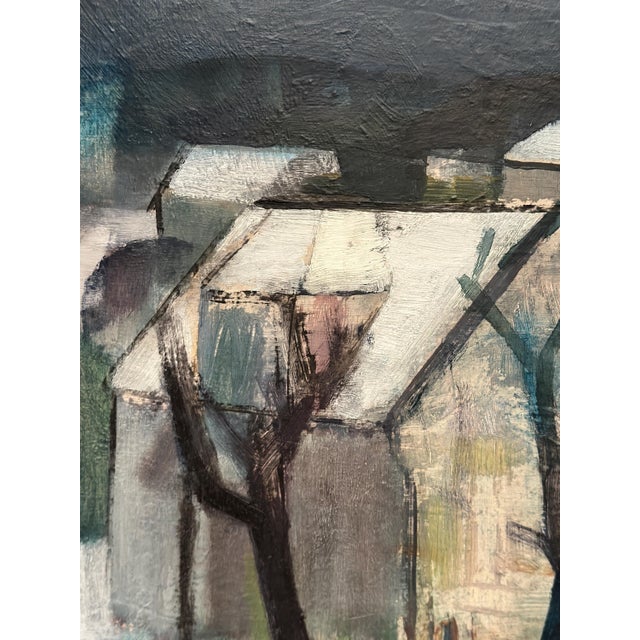 Helmer Forslund, Winter Night Over the City, 1950s, Oil on Canvas, Framed For Sale - Image 18 of 18