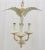 Stunning Vintage Hollywood Regency Style Palm Beach Chic White Tole Pendant Size Chandelier. Original finish fittings...