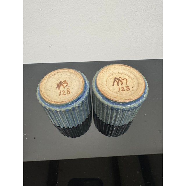 Arne Bang Denmark 1940 Pair of Stoneware Vases For Sale - Image 6 of 11