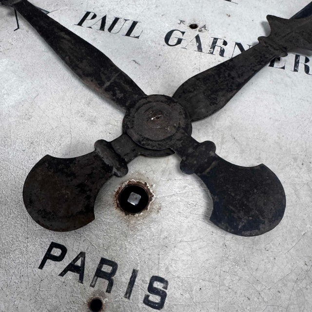 Superb 1890's Antique Paul Garnier Paris Railroad Clock Fine Gilding & Patina Huge 20" Face For Sale - Image 12 of 18