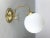 Mid-Century Brass and Opaline Sconce For Sale - Image 9 of 9