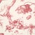 Schumacher SAMPLE - Schumacher Toile De Fleurs Wallpaper In Rouge For Sale - Image 4 of 4