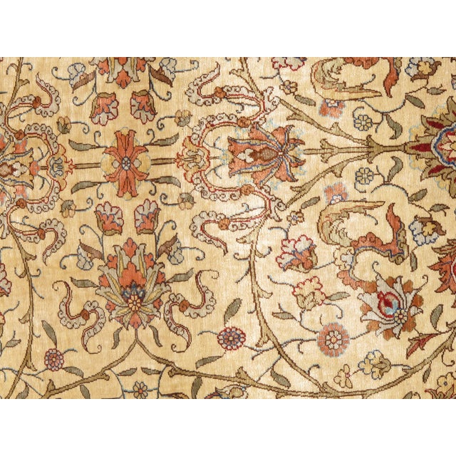 2010s Pasargad DC Fine Hand Knotted Turkish Pure Silk Hereke Rug For Sale - Image 5 of 14