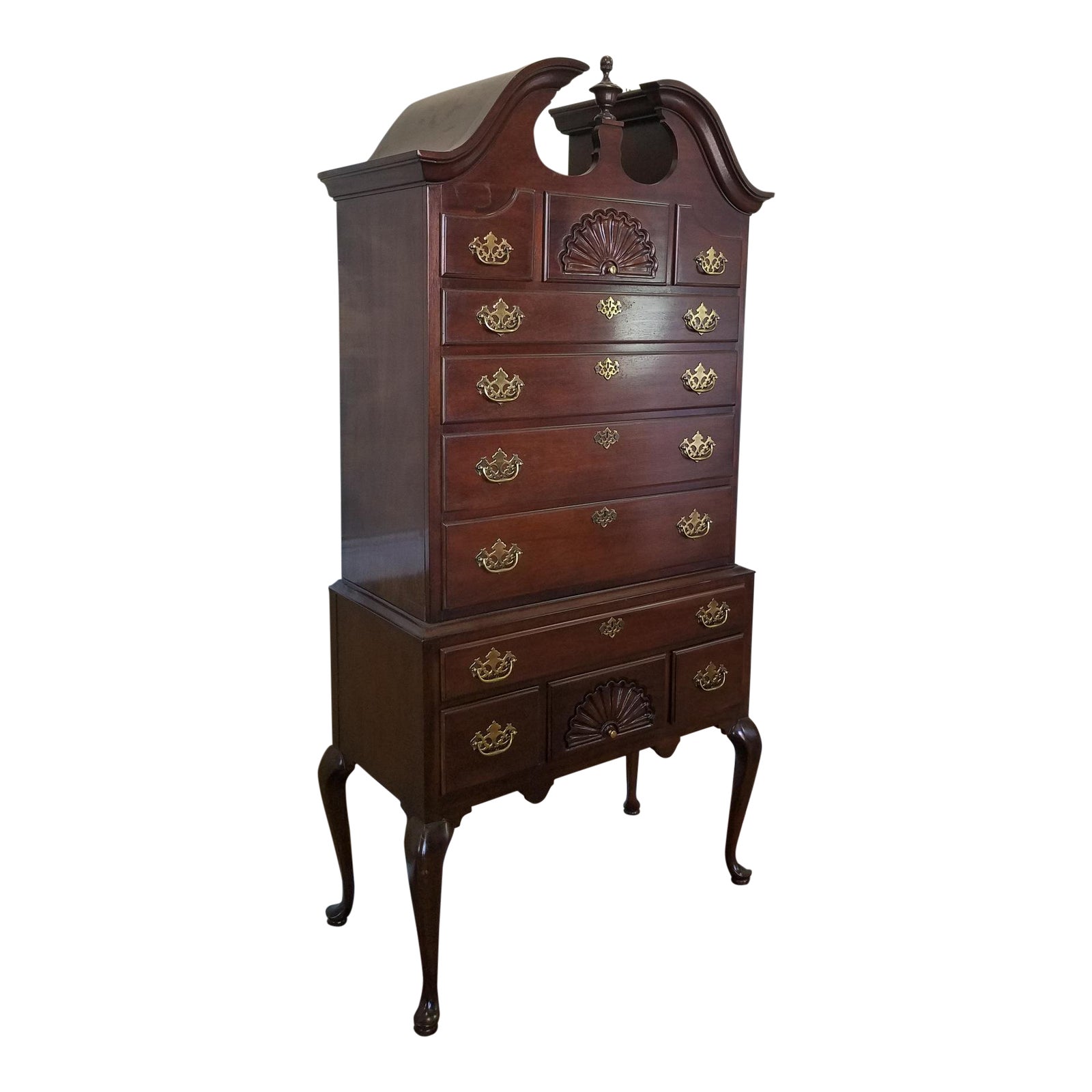 Drexel Heritage Mahogany Highboy Chest Of Drawers Chairish