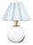 Regina Andrew Giorgio Crystal Mini Lamp, Natural Brass with Mist Blue Scalloped Shade For Sale