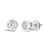 Contemporary 14K White Gold 1/2 Cttw Lab Grown Diamond Bezel Solitaire Stud Earrings For Sale - Image 3 of 4