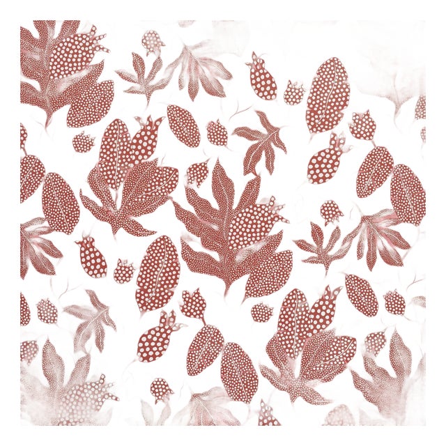 Sample - Schumacher Schumacher X Marian McEvoy Polka Dot Jungle Wallcovering In Raspberry For Sale
