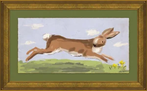 Rabbit By Dana Gibson, Framed Art Print
