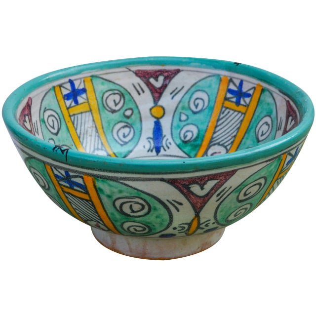Moroccan Mid 20th Century Afro-Moresque Ceramic Bowl For Sale - Image 3 of 11