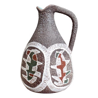 Vintage French Ceramic Pitcher by Accolay, 1960s For Sale
