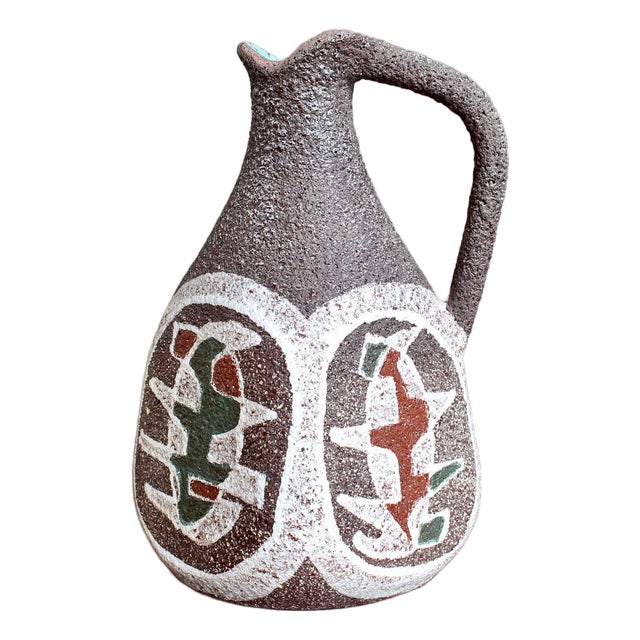 Vintage French Ceramic Pitcher by Accolay, 1960s For Sale