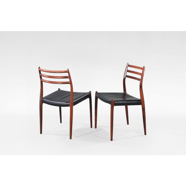 Mid-Century Modern Model 78 Dining Chairs by Niels Otto Møller for J.L. Møller Mobelfabrik, Denmark, 1950s, Set of 4 For Sale - Image 3 of 11