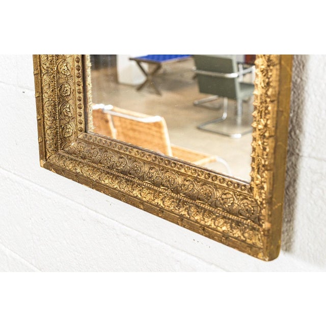 Early 21st Century Vintage Antique Ornate Gold Decorative Hanging Wall Mirror For Sale - Image 5 of 9