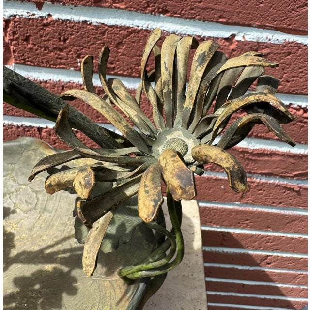 Art Deco Large 16 1/2” Fine Antique Cold Painted All Bronze Basket For Sale - Image 3 of 11