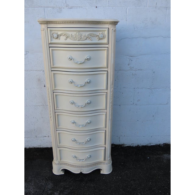This Lingerie Chest is made out of wood, solid wood, and metal. This Lingerie Chest has French Shabby Chic Style and...