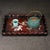 Traditional Late 20th Century Scalloped Wooden Tray With Mother-of-Pearl Bird and Bamboo Inlay For Sale - Image 3 of 9