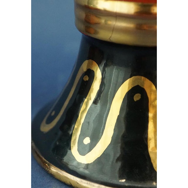 20th Century Futurist Two-Handled Ceramic Vase by Giuseppe Mazzotti of Mga, Italy, 1940s For Sale - Image 17 of 18