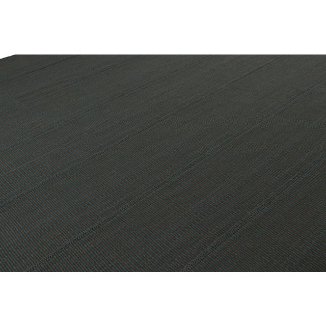 2010s Rug & Kilim’s Contemporary Kilim in Black, With Blue Accents For Sale - Image 5 of 7