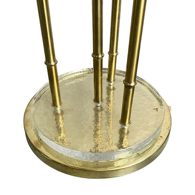 Floor Lamp in Polished Brass, 1980s For Sale - Image 6 of 7