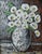 Abstract Impressionist Floral Bouquet Painting by Ruth Arenz Including the Antiqued Gold Wood Frame For Sale - Image 3 of 5