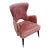 Pink Velvet Armchair, 1980s For Sale - Image 3 of 8