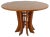 Mid-Century Round Wooden Dining Table in the style of A. Mangiarotti, 1970s For Sale