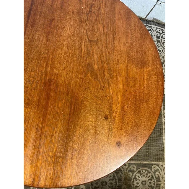 Mid 20th Century Vintage Whitney Brich Furniture Solid Wood Round Top Side Table. For Sale - Image 5 of 8