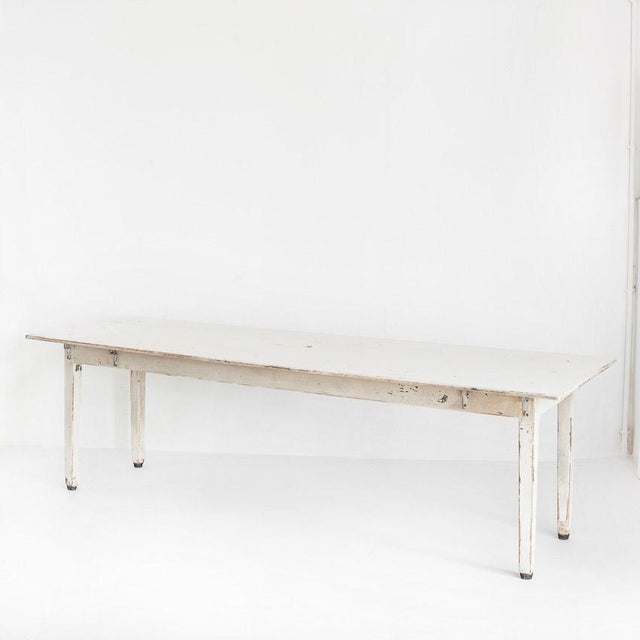 Large Patinated Workshop Table, 1950s For Sale - Image 4 of 17