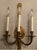 Metal Antique 3 Arm Cast Brass Ribbon Tassel Torch Wall Sconce Neoclassical Style For Sale - Image 7 of 7