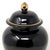 Postmodern Vintage 11.25-Inch Haeger Black Ceramic Ginger Jar With Gold Trim & Finial For Sale - Image 3 of 7