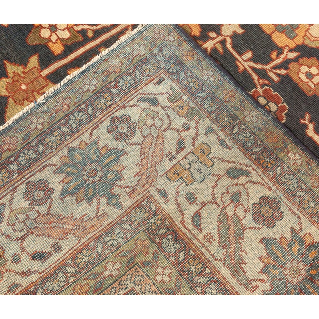 Antique Persian Sultanabad Botanic Handmade Wool Rug For Sale - Image 9 of 9