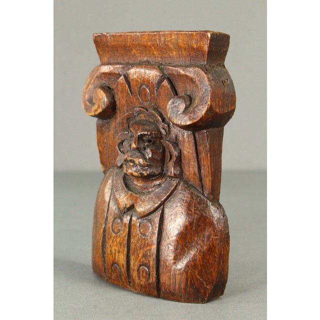 Antique Carved Oak Small Panels Male Portraits Busts, English For Sale - Image 12 of 18