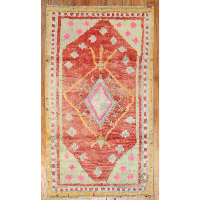 Mid 20th Century Turkish Tulu Scatter Size Rug - 2'6" x 4'1" For Sale - Image 16 of 18