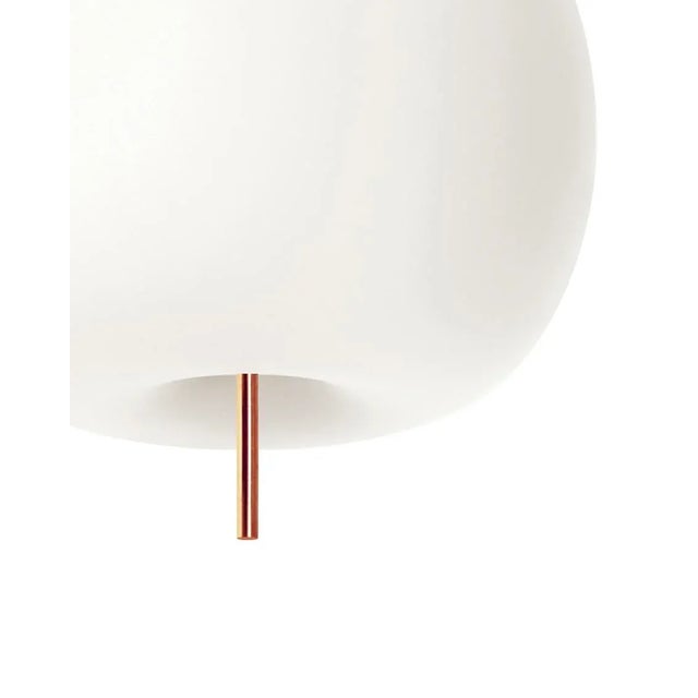 Kushi' Opaline Glass and Copper Ceiling Lamp for Kdln For Sale - Image 4 of 9