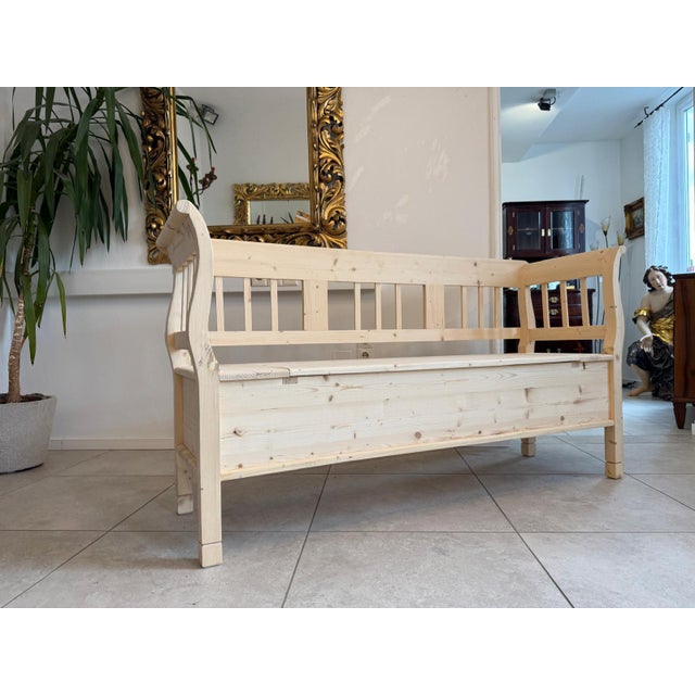 Rustic Wood Kitchen Bench For Sale - Image 13 of 18