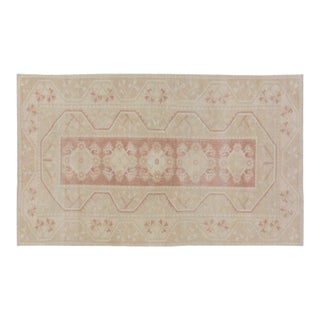 Vintage Turkish Anatolian Hand Knotted Wool Rug, 3'9''x6'5'' For Sale