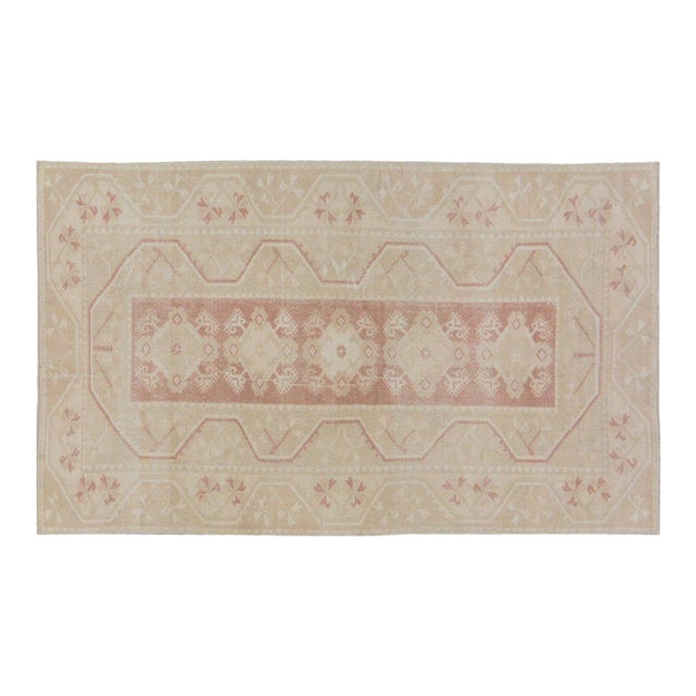 Vintage Turkish Anatolian Hand Knotted Wool Rug, 3'9''x6'5'' For Sale