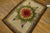 American 1930s Tan Ecru Star Floral Folk Art Antique American Hooked Rug 2'5" X 3'2" Handknotted Wool Carpet For Sale - Image 3 of 4