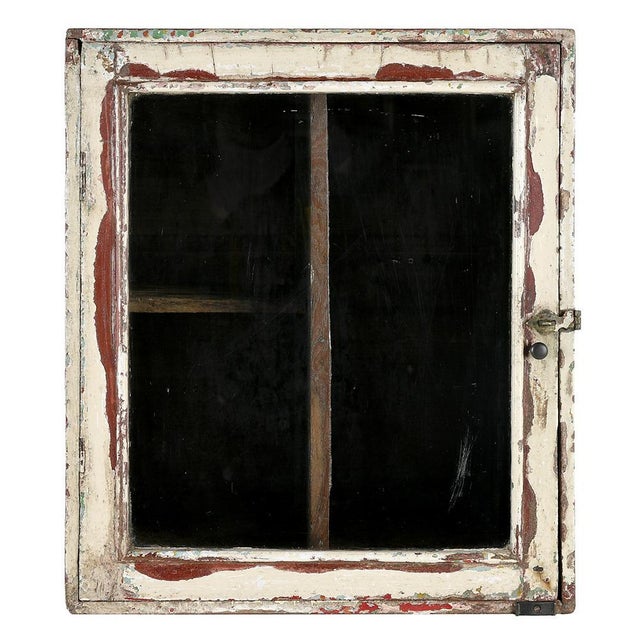 Cubic Display Case in Patinated Wood For Sale - Image 6 of 6