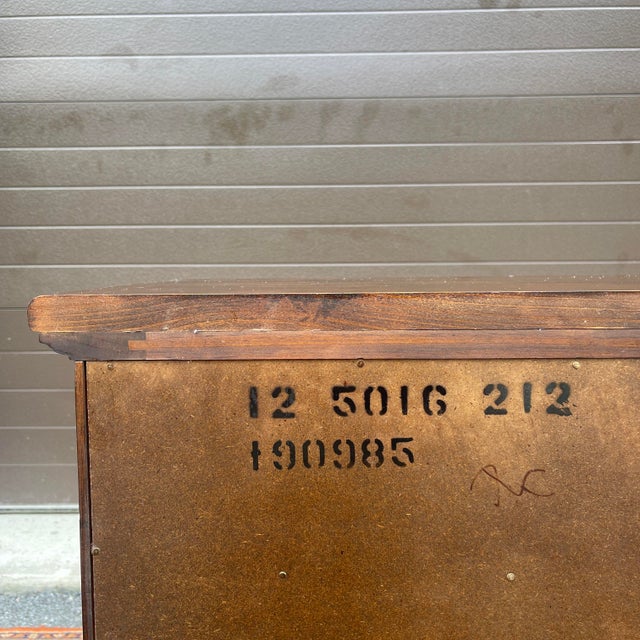 1980s Ethan Allen Antiqued Pine Rustic Traditional 4 Drawer Nightstand Chest (12-5016) For Sale - Image 9 of 10