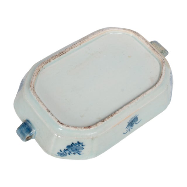 Antique Chinese Qing Canton Blue & White Export Porcelain Warming Dish 1800 For Sale - Image 15 of 15