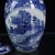 Late 20th Century Chinese Blue & White Porcelain Landscape Covered Jar - 6" Tall For Sale - Image 5 of 8