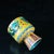 Late 20th Century Vintage Yellow Ground Famille Rose Stem Cup With Green Dragons For Sale - Image 5 of 9