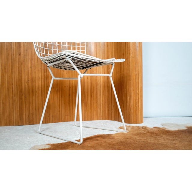 Vintage Knoll Bertoia White Side Chair For Sale In Boston - Image 6 of 18