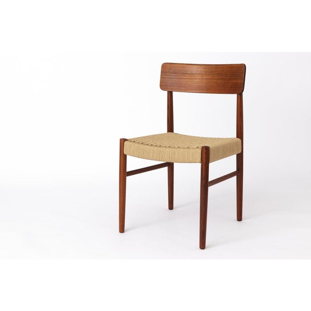 Set of Set of Danish Dining Chairs in Teak with Papercord Seats, 1960s For Sale - Image 9 of 10