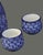 Chinese Vintage Chinese Blue & White Sake Set Carafe & 4 Cups For Sale - Image 3 of 9