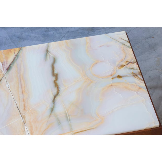 Gemstone Onyx Sofa Table in the style of Frank For Sale - Image 7 of 11