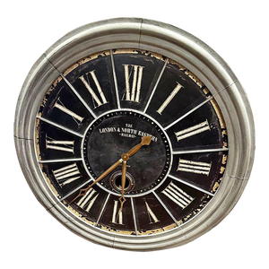 Restoration Hardware Large London Rail Wall Clock