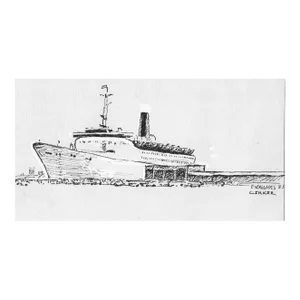 1983 Hayward Cirker Everglades Cruise Ship Drawing