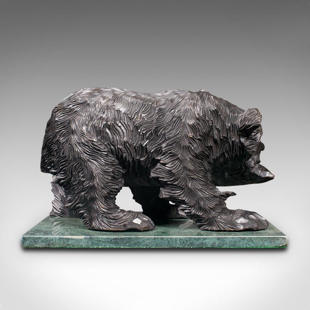 Antique Decorative Bear Figure, Japanese, Carved Cedar, Kibori Kuma, Folk Art For Sale - Image 4 of 12